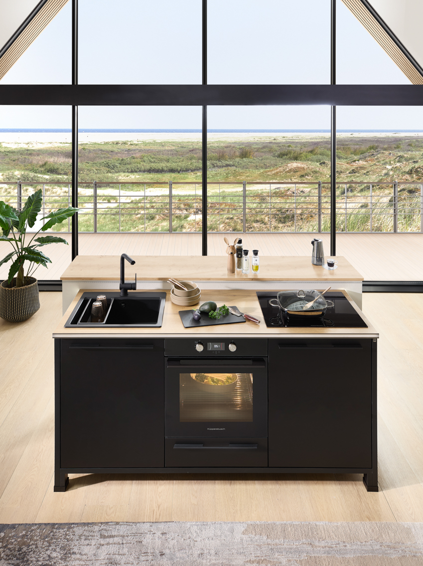 3er-Modul mit Kochzone und Stauraum